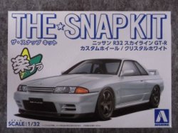 画像1: アオシマ 1/32 ザ スナップキットシリーズ No.14-SP2 ニッサン R32スカイラインGT-R カスタムホイール(クリスタルホワイト)