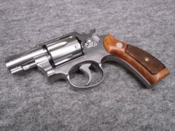 画像2: （１８歳以上用）マルシン ガスガン M64 2in シルバーABS ハーフチェッカー木製グリップ仕様