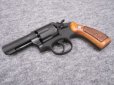 画像2: （１８歳以上用）マルシン ガスガン M10 3in BK HW ハーフチェッカー木製グリップ仕様 (2)