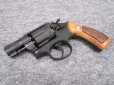 画像2: （１８歳以上用）マルシン ガスガン M10 2in BK HW ハーフチェッカー木製グリップ仕様 (2)