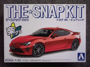 画像1: アオシマ 1/32 ザ スナップキットシリーズ No.03-F トヨタ ８６/ピュアレッド (1)