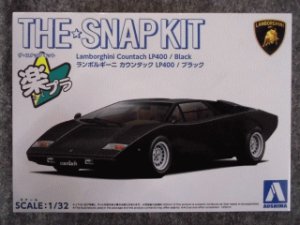 画像1: アオシマ 1/32 ザ スナップキットシリーズ No.20-F カウンタック LP400(ブラック) (1)