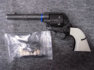 画像1: （１８歳以上用）ＨＷＳ モデルガン組立キット   コルト SAA.45 HW ブラック 4-3/4 アーティラリー (1)