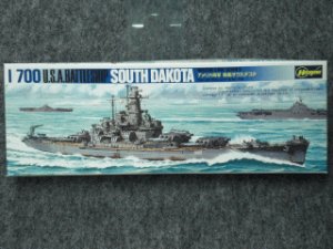 画像1: ハセガワ 1/700 WLシリーズ No.607 アメリカ海軍戦艦 サウスダコタ (1)